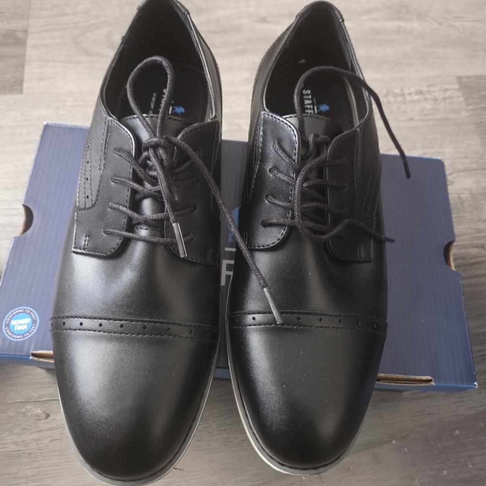 Stafford Kids Black Dress Shoes